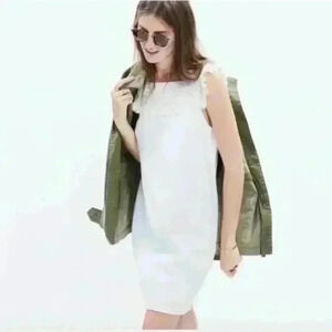 Madewell Sunbeam fringe cotton dress  size 12